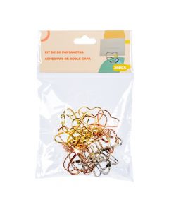 Portanota metálico corazón