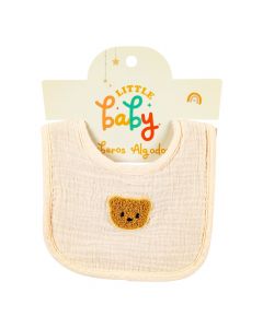 Babero para bebe afelpado oso 