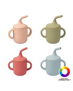 Vaso silicón con pajilla
