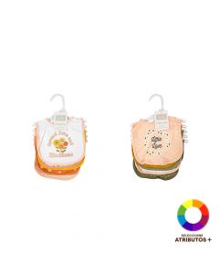 Babero bebé 28x18cm surtido