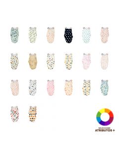 Manta estampada con velcro bebé