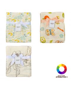 Manta bebé estampado surtido
