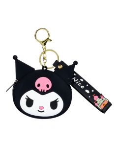 Monedero Kuromi negro blanco