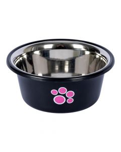 Taza metalica con plastico negro+plateado