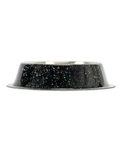 Taza metalica 450ml negro+celeste