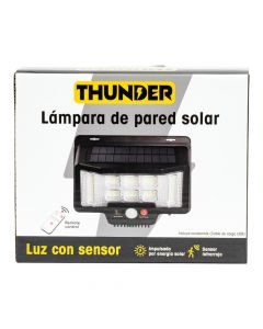 Lámpara solar pared negra