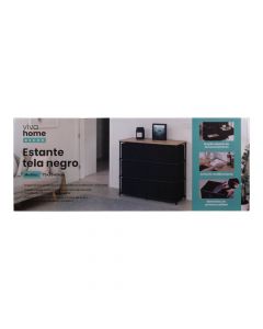 Mueble metálico con cajones tela