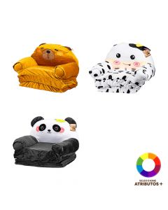 Sillón plegable afelpado infantil