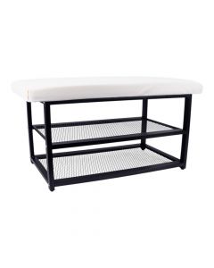 Estante metálico negro beige