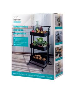 Organizador plástico ruedas negro