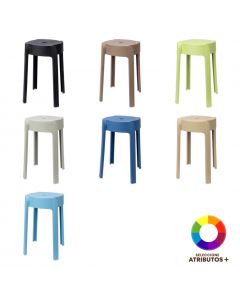 Taburete plástico funcional hogar