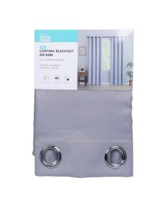 Cortina blackout gris claro