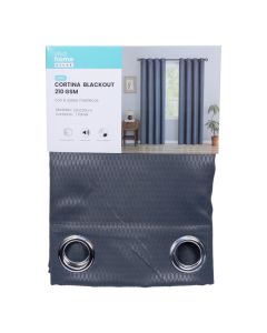 Cortina gris blackout 137x229 cm
