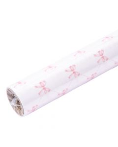 Papel lazos blanco rosado