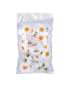 Flor artificial blanco amarillo