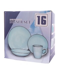 Vajilla porcelana negra con borde