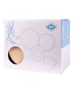 Vajilla porcelana blanco y beige