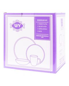 Vajilla porcelana negra 16 piezas