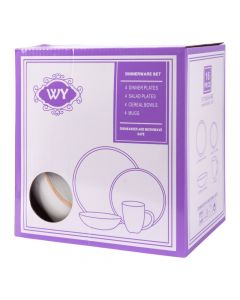 Vajilla porcelana blanca 16 piezas