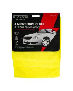 Toalla microfibra 4und amarillo
