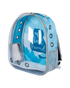 Bolso transportador mascotas celeste