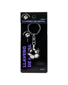 Llavero metálico bola fútbol