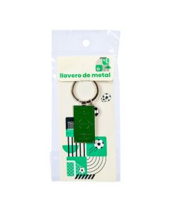 Llavero cancha y bola fútbol