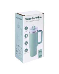 Envase aluminio 30 oz verde