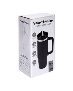 Envase aluminio 30 oz negro