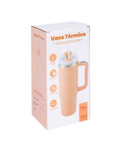 Envase aluminio 30 oz rosado
