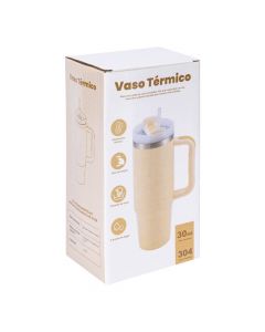 Envase aluminio 30 oz beige
