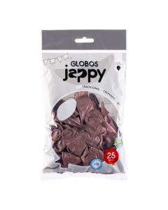 Globo látex cromado café