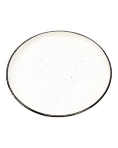 Plato cerámica estampado puntos