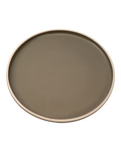 Plato cerámico gris y blanco