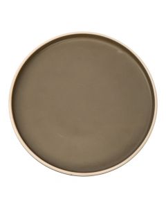 Plato cerámica gris y blanco