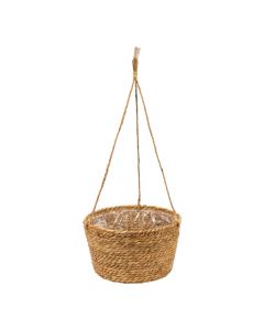 Maceta colgante fibra marrón
