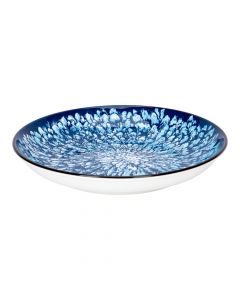 Plato cerámica azul+blanco