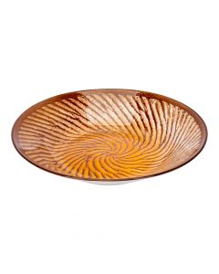 Plato hondo marrón naranja