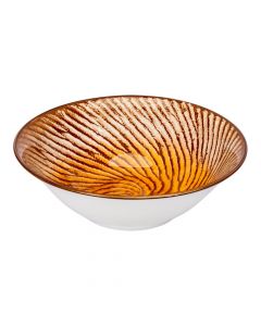 Bowl cerámica naranja y marrón