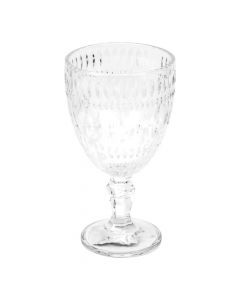 Copa vidrio con relieve