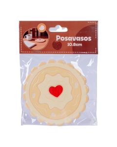 Portavaso cerámica corazón