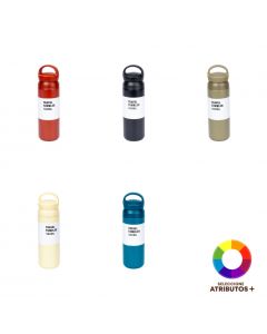 Envase metálico compacto con asa