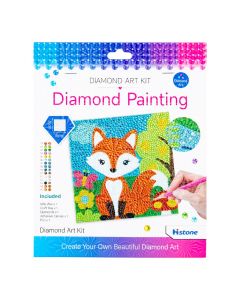 Pintura diamantes zorro creativa