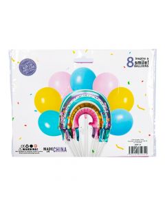 Globo metálico arcoíris marino