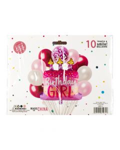 Globo metálico cumpleaños niña