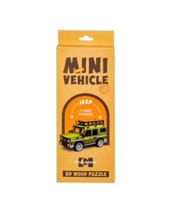 Mini rompecabezas madera jeep
