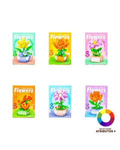 Bloque plástico diseño flor