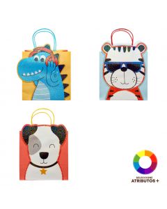 Bolsa papel diseño animal 3D