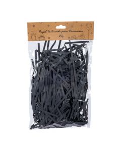 Papel triturado negro decorativo