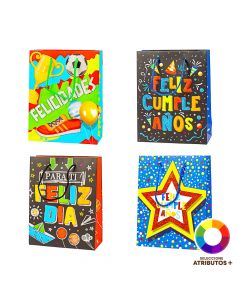 Bolsa papel diseño escarcha